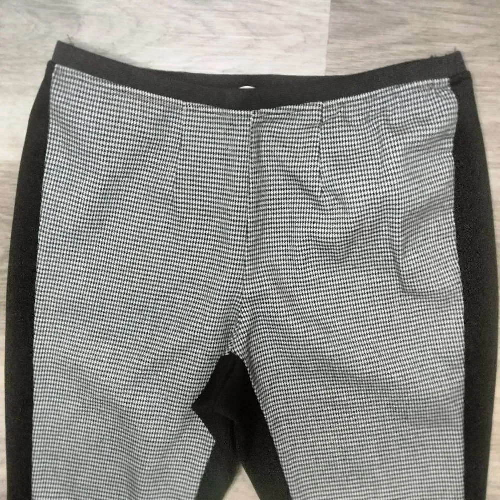 Philosophy Black & White Houndstooth Stretch Pull On Pants Leggings